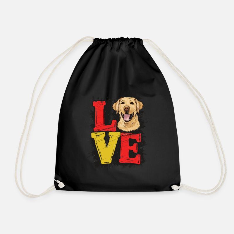 LOVE Labrador - Turnbeutel - Schwarz