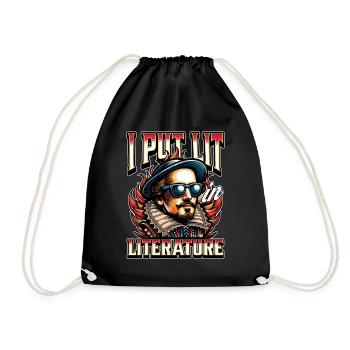 Literature Teacher I Put Lit In Literature Bookish - Turnbeutel - Schwarz - Vorne