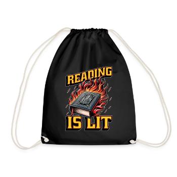 Literature Teacher Reading Is Lit Educator Bookish - Turnbeutel - Schwarz - Vorne