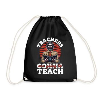 Literature Teachers Gonna Teach Instructor Bookish - Turnbeutel - Schwarz - Vorne