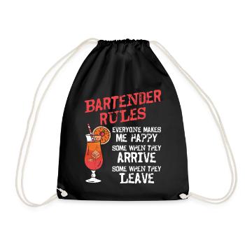 Bartender Mixologist Bartender - Turnbeutel - Schwarz - Vorne