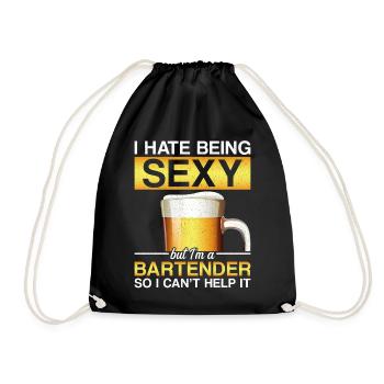 Barman Mixologue Je déteste être - Sac de sport léger - noir - Devant