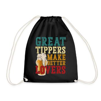 Bartender Mixologist Great Tippers - Drawstring Bag - black - Front