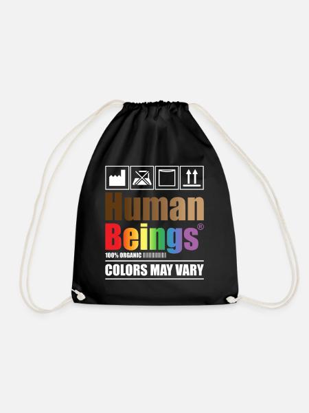 Human Beings 100% Organic Colors May Vary - Turnbeutel - Schwarz