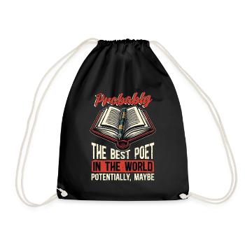 Poetry Lover Probably The Best Poet Bookish Reader - Turnbeutel - Schwarz - Vorne