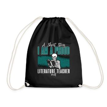 Literature Teacher A Short Story I Am A Librarian - Drawstring Bag - black - Front