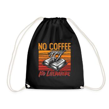 Professeur de littérature Pas de café Rat de bibliothèque Amateur de café - Sac de sport léger - noir - Devant