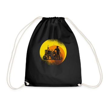 Ferme agricole agricole des années 70 Vintage - Sac de sport léger - noir - Devant