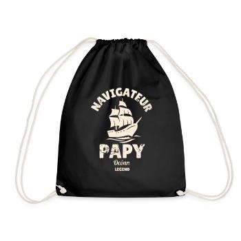 Papy navigateur ! - Sac de sport léger - noir - Devant