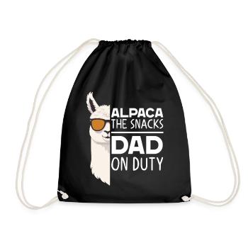 Drôle de papa d’alpaga parfait jeu de mots - Sac de sport léger - noir - Devant