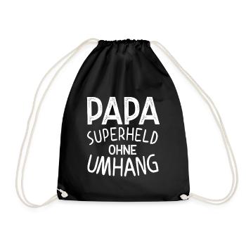 Superhero Dad Funny Dad Perfect Style - Drawstring Bag - black - Front
