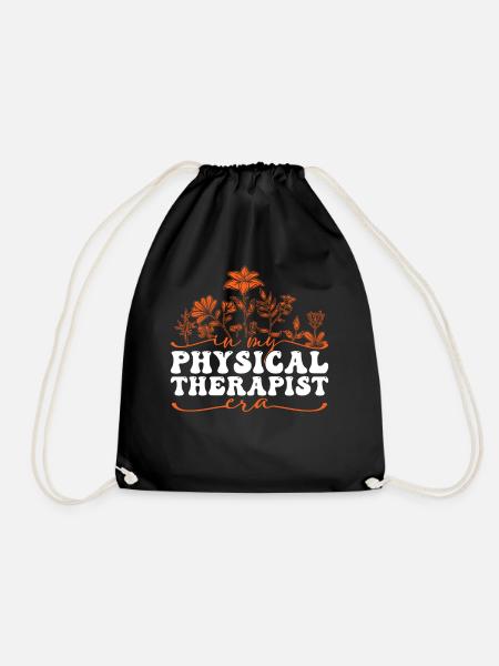 In My Physical Therapist Era Blumen - Turnbeutel - Schwarz