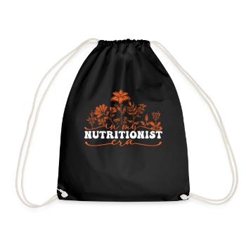 À l’époque de ma nutritionniste avec des fleurs - Sac de sport léger - noir - Devant