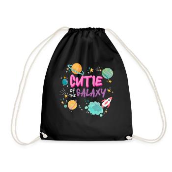 Mignonne de la galaxie ! Jolie Fille, Enfants, Bébé Fille - Sac de sport léger - noir - Devant
