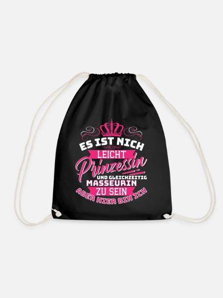 Prinzessin & Masseurin - Physio Physiotherapeutin - Turnbeutel - Schwarz