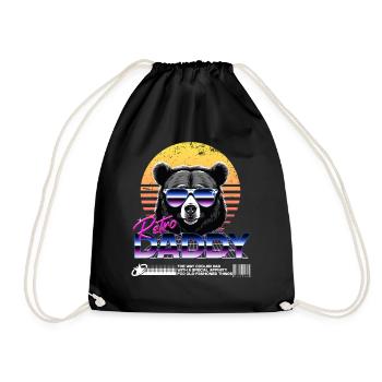 Rétro Daddy Vintage Dad Perfect Father’s Day Design - Sac de sport léger - noir - Devant