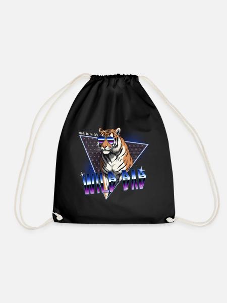 Wild Dad Aus Den 80er Perfekter Style - Turnbeutel - Schwarz