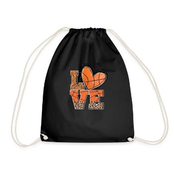 Basketballer Basketball-spieler Love Basketball - Turnbeutel - Schwarz - Vorne