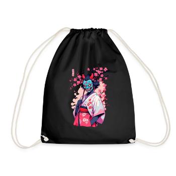 Oni Samouraï Vaporwave Esthétique Japon Culture - Sac de sport léger - noir - Devant