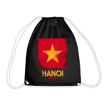 Hanoi Vietnam - Drawstring Bag - black - Front