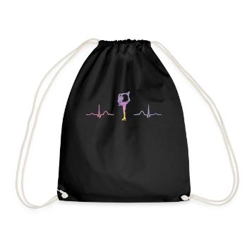 Figure Skating Ice Skating Figure Skating - Drawstring Bag - black - Front