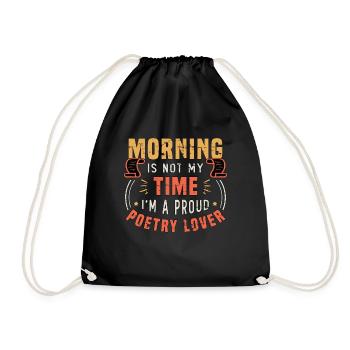 Poetry Lover Morning n’est pas mon temps pour les livres - Sac de sport léger - noir - Devant