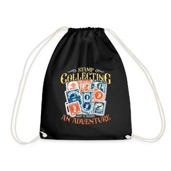Stamp Collecting Not A Hobby Philately Stamp Lover - Drawstring Bag - black - Front