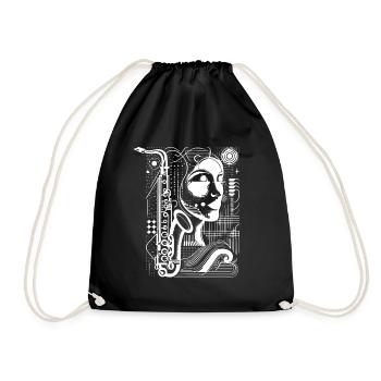 Saxophone Femme - Sac de sport léger - noir - Devant