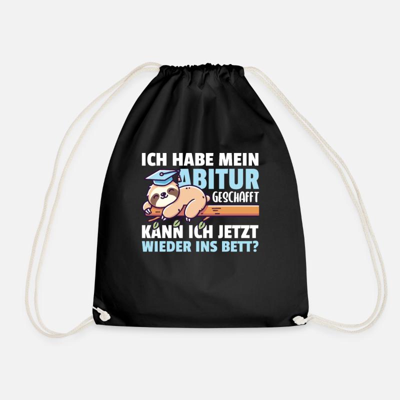 Abitur Absolvent Mädchen und Jungen Abitur - Turnbeutel - Schwarz