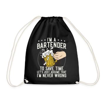Barman Mixologue Je suis A - Sac de sport léger - noir - Devant