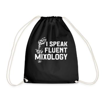 Bartender Mixologist I Speak - Drawstring Bag - black - Front