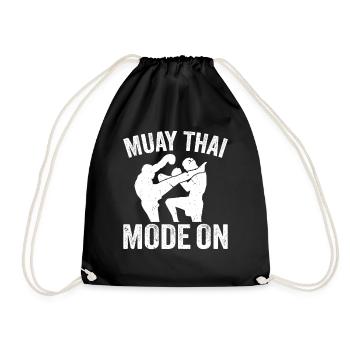 Muay Thai Mode On - Thai Boxing Muay Thai - Drawstring Bag - black - Front