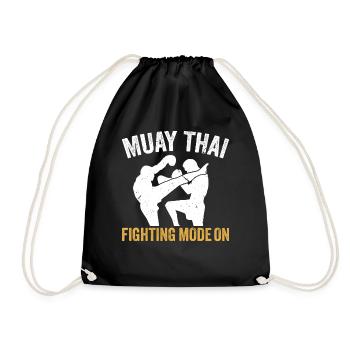Muay Thai fighting Mode On - Muay Thai Fighter Tha - Drawstring Bag - black - Front