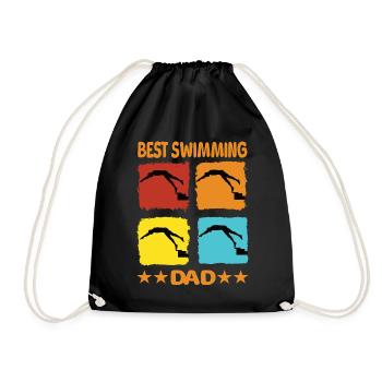 Best Swimming Dad - Turnbeutel - Schwarz - Vorne