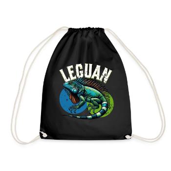 Iguana - Drawstring Bag - black - Front