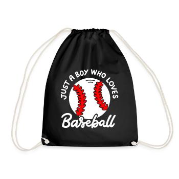 Baseball Baseballspieler - Turnbeutel - Schwarz - Vorne