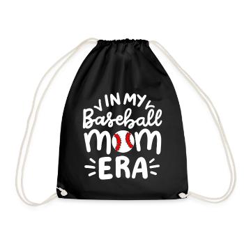 Baseball Baseball-Spieler - Turnbeutel - Schwarz - Vorne
