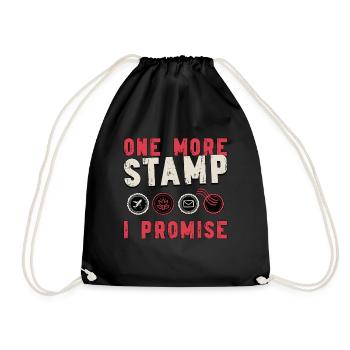 Stamp Collector One More Stamp I Promise Philately - Drawstring Bag - black - Front