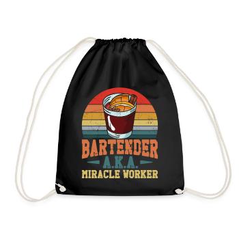 Bartender Mixologist Bartender - Turnbeutel - Schwarz - Vorne