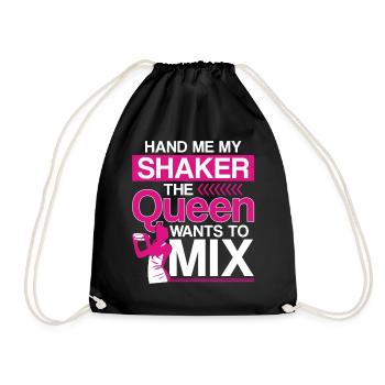 Bartender Mixologist Queen Hand Me - Turnbeutel - Schwarz - Vorne