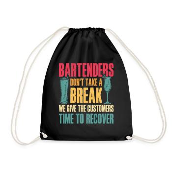 Bartender Mixologist Bartenders - Drawstring Bag - black - Front