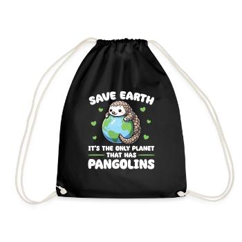 Ist der einzige Planet mit Schuppentiere Earth Day - Turnbeutel - Schwarz - Vorne