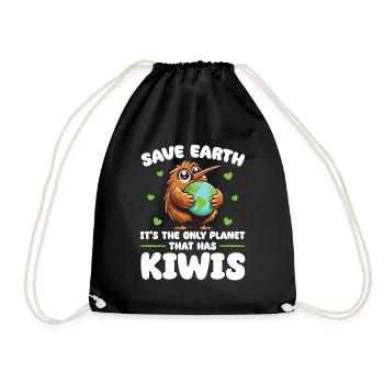 Ist der einzige Planet mit Kiwis Vögel Earth Day - Turnbeutel - Schwarz - Vorne