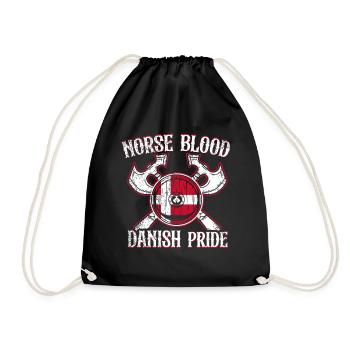 Danemark : Nordic Blood - Danish Pride - Sac de sport léger - noir - Devant