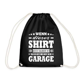Garage Spruch Schrauber Auto Bastler Werkzeug - Turnbeutel - Schwarz - Vorne