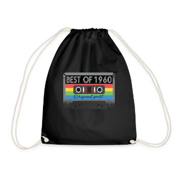 Le meilleur des années 1960 Vintage Cassette Retro Anniversaire - Sac de sport léger - noir - Devant