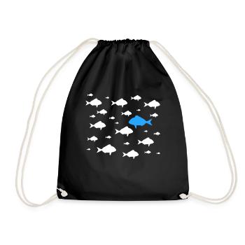 Against the tide Individuality and style Pisces - Drawstring Bag - black - Front