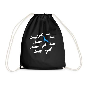 Against the tide Individuality and style Dogs - Drawstring Bag - black - Front