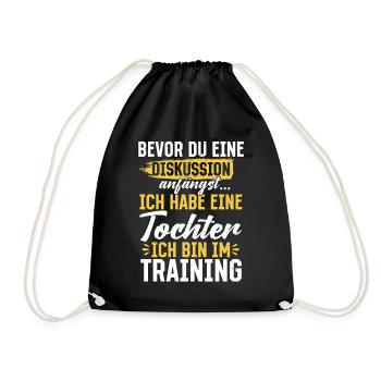 Discussion professional humor and strong nerves for parents - Drawstring Bag - black - Front