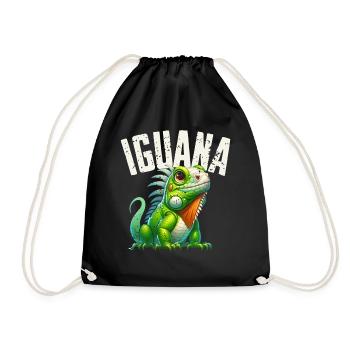 Iguana - Drawstring Bag - black - Front